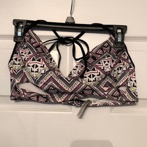 PINK Bikini Top Bathing Suit Aztec Patterned